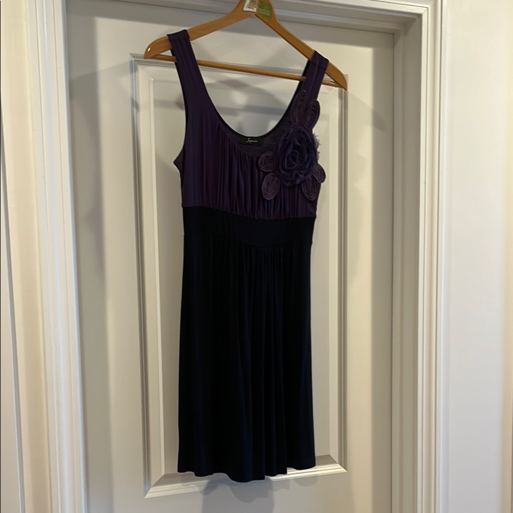 Soprano Black Sleeveless Scoop Neck Mini Sundress